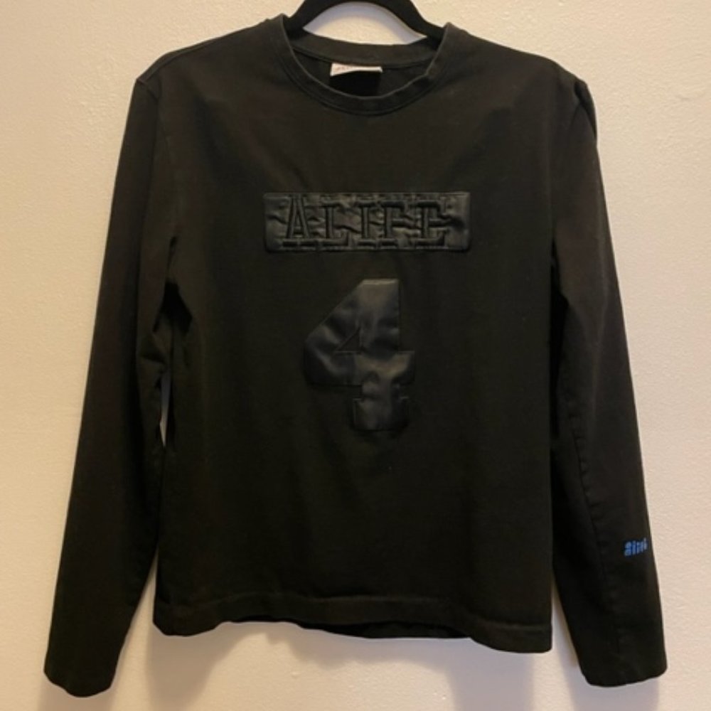 Alife black logo long sleeve crew neck tee shirt